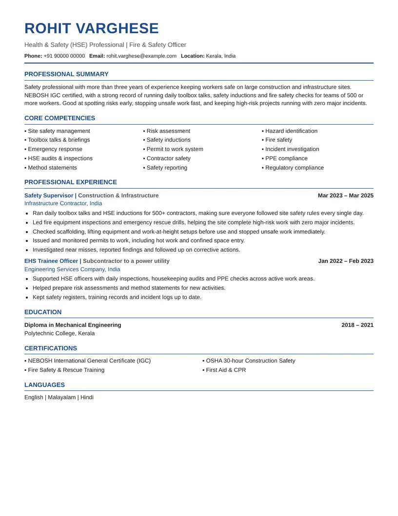 Technical competency grid layout sample