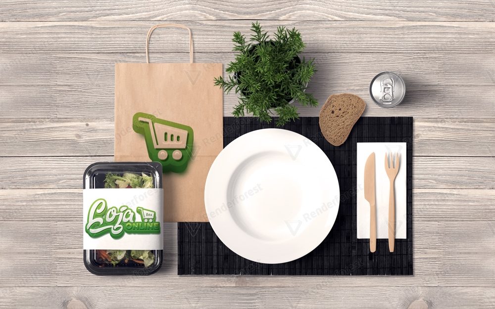 Loja Online marketplace website on a tablet