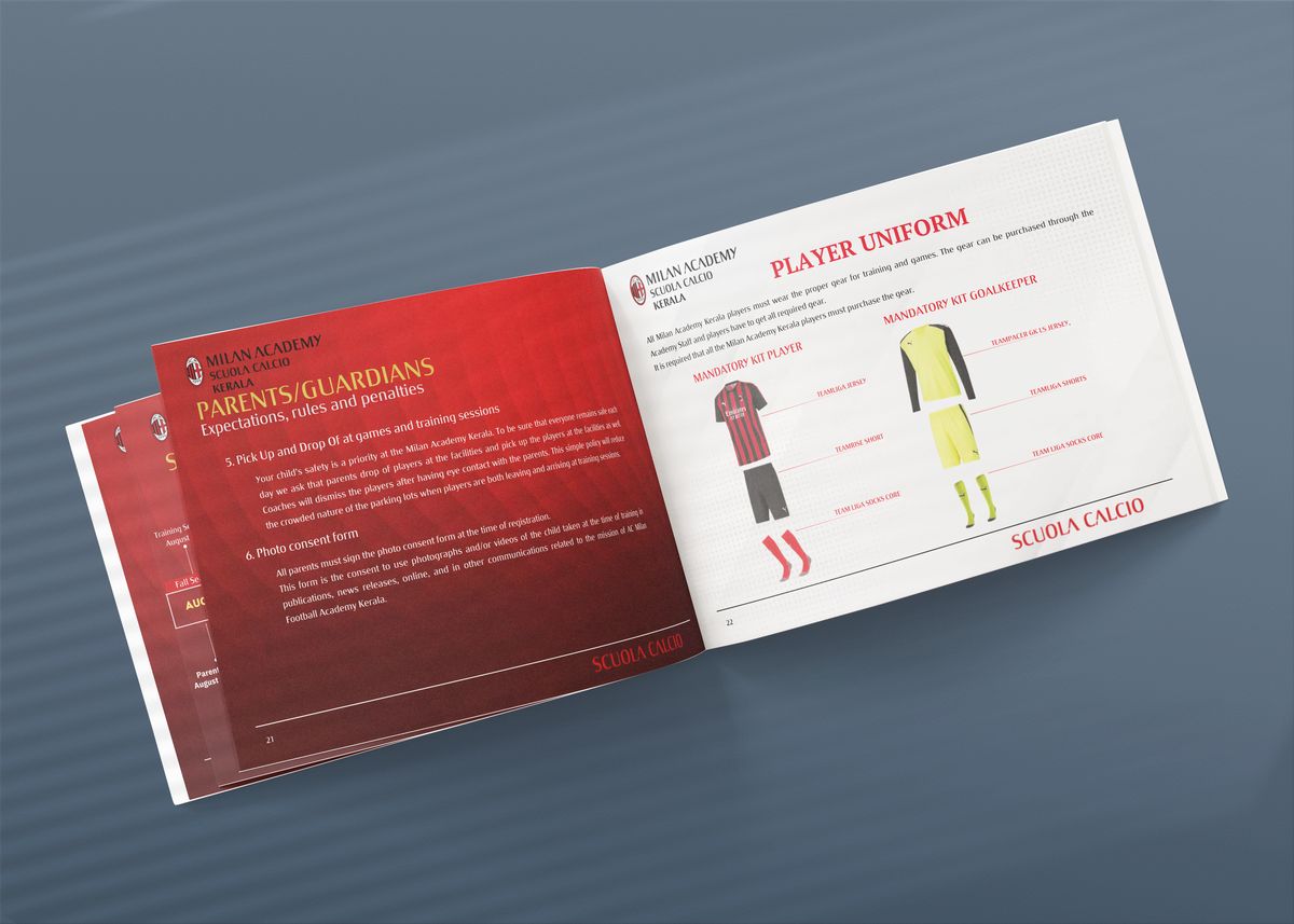 AC Milan Academy Kerala handbook dark spread