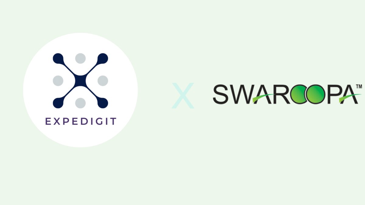 Expedigit and Swaroopa Care brand lockup from the website project